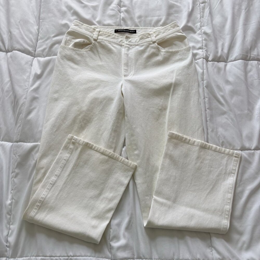 Ellen‎ Tracy Womens Size 6 White Jeans Cotton Beach Summer Classic City